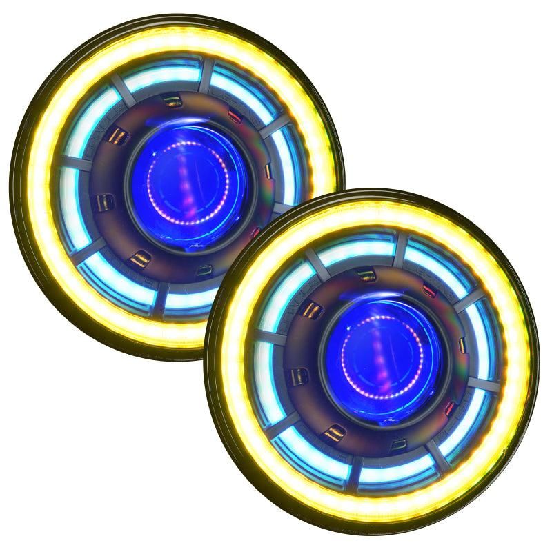 ORACLE Lighting 5876-335 - ORL5876-335 - Oracle Oculus 7in ColorSHIFT Bi-LED Projector Headlights for Jeep Wrangler JK - Shipped in Europe - Tuningsupply.com