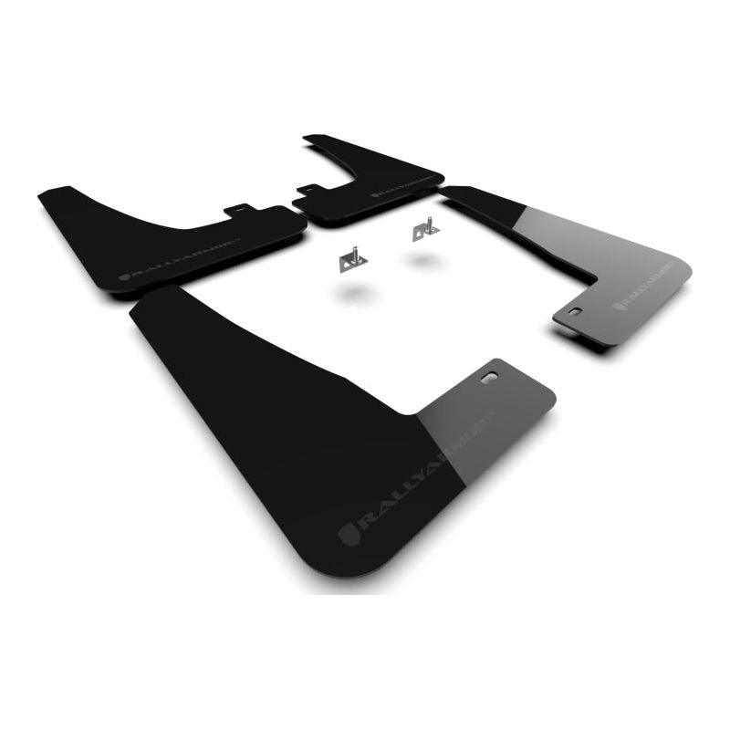 Rally Armor MF102-UR-BLK/MBK - RALMF102-UR-BLK/MBK - Rally Armor 22-26 Tesla Model X Black UR Mud Flap - Metallic Black Logo - Shipped in Europe - Tuningsupply.com