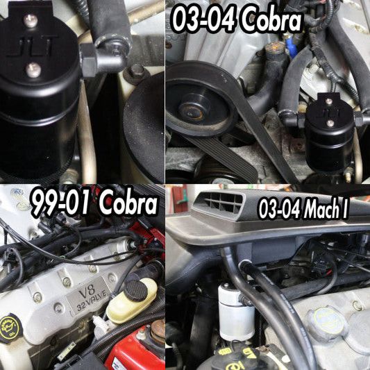 J&L 3018D-B - JLT3018D-B - J&L 99-04 Ford Mustang SVT Cobra Driver Side Oil Separator 3.0 - Black Anodized - Shipped in Europe - Tuningsupply.com