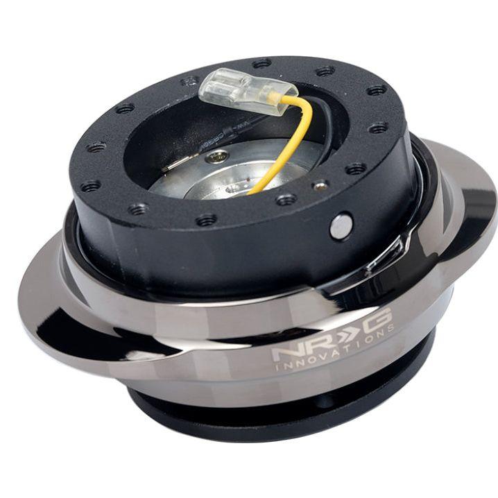 NRG SRK-220BKC - NRGSRK-220BKC - NRG Quick Release Kit - Black Body/ Black Chrome Oval Ring - Shipped in Europe - Tuningsupply.com