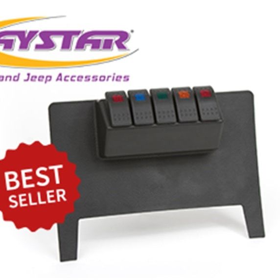 Daystar KJ71034BK - DAYKJ71034BK - Daystar 2007-2018 Jeep Wrangler JK 2WD/4WD (Automatic Trans) - Black Lower Switch Panel - Shipped in Europe - Tuningsupply.com