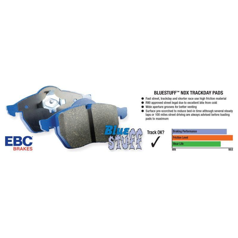 EBC DP52274NDX - EBCDP52274NDX - EBC 16-18 Ford Focus RS Bluestuff Front Brake Pads - Shipped in Europe - Tuningsupply.com