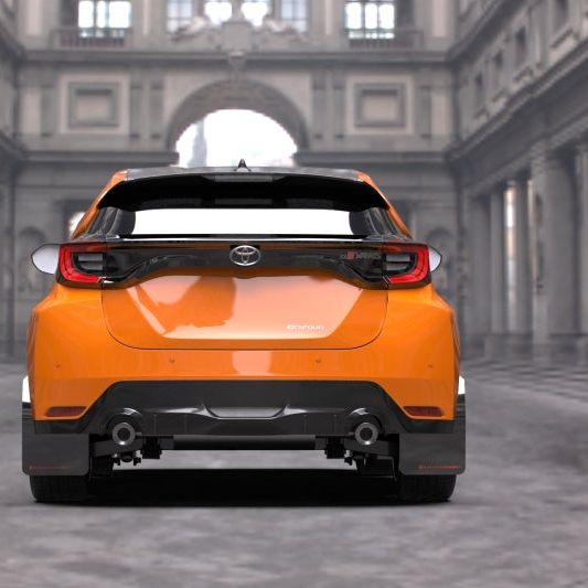 Rally Armor MF74-UR-BLK/RD - RALMF74-UR-BLK/RD - Rally Armor 20-25 Toyota GR Yaris Black Mud Flap w/Red Logo - Shipped in Europe - Tuningsupply.com