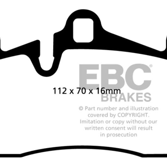 EBC DP31474C - EBCDP31474C - EBC 04-07 Porsche Cayenne 3.2 Redstuff Rear Brake Pads - Shipped in Europe - Tuningsupply.com
