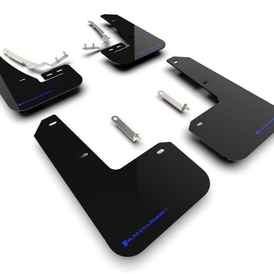 Rally Armor MF80-UR-BLK/BL - RALMF80-UR-BLK/BL - Rally Armor 22-25 VW MK8 Golf GTI/R Black UR Mud Flap w/Blue Logo - Shipped in Europe - Tuningsupply.com