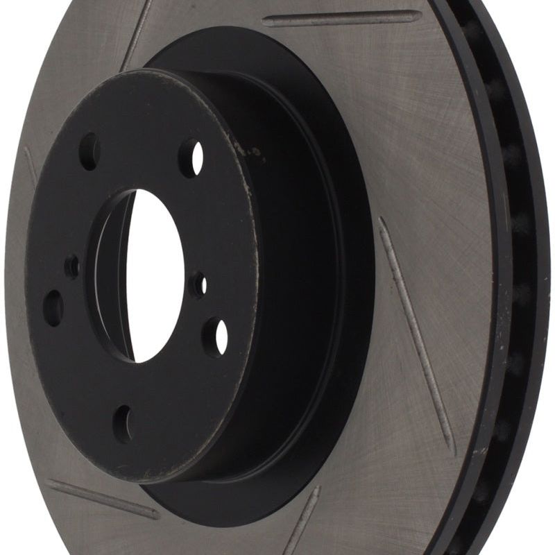 Stoptech 126.47012SR - STO126.47012SR - StopTech Power Slot 00-05 Legacy / 7/98-08 Impreza Front Right SportStop Slotted Rotor - Shipped in Europe - Tuningsupply.com