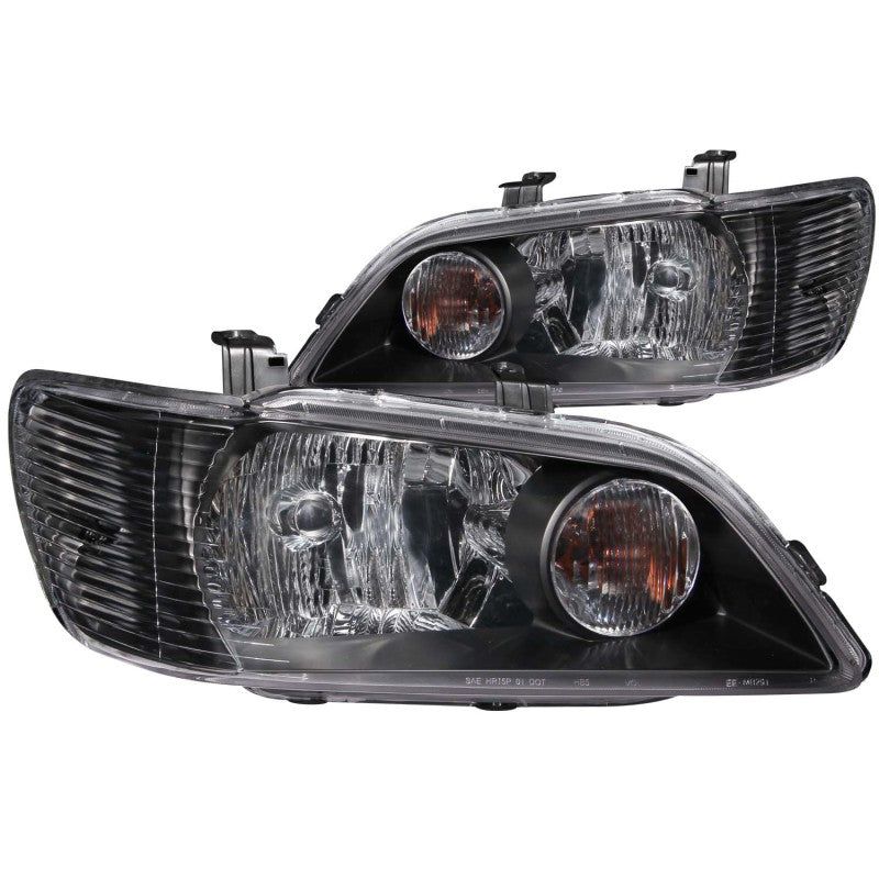 ANZO 121101 - ANZ121101 - ANZO 2002-2003 Mitsubishi Lancer Crystal Headlights Black - Shipped in Europe - Tuningsupply.com