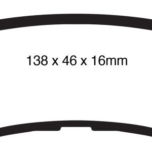 EBC DP31829C - EBCDP31829C - EBC 08-13 Cadillac CTS 3.0 Redstuff Rear Brake Pads - Shipped in Europe - Tuningsupply.com