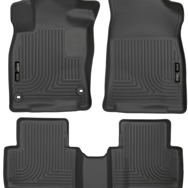 Husky Liners 98461 - HSL98461 - Husky Liners 2016 Honda Civic (4DR) WeatherBeater Combo Black Floor Liners - Shipped in Europe - Tuningsupply.com