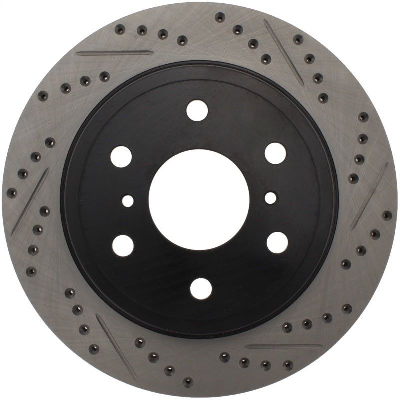 Stoptech 127.66065R - STO127.66065R - StopTech 05-10 GMC Sierra (w/ Rear Drum) / 07-09 GMC Yukon Rear Right Slotted & Drilled Rotor - Shipped in Europe - Tuningsupply.com