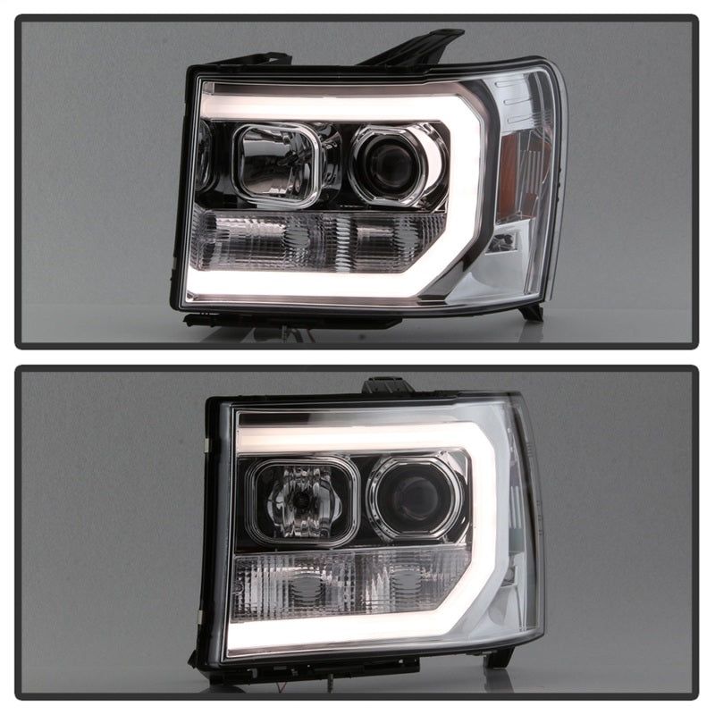 SPYDER 5083647 - SPY5083647 - Spyder GMC Sierra 1500/2500/3500 07-13 V2 Projector Headlights - Chrome PRO-YD-GS07V2-LBDRL-C - Shipped in Europe - Tuningsupply.com