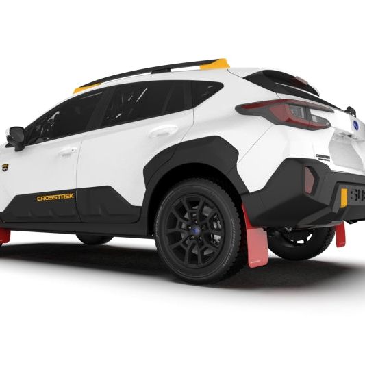 Rally Armor MF116-UR-RD-BLK - RALMF116-UR-RD-BLK - Rally Armor 24-25 Subaru Crosstrek (Wilderness Only) Red UR Mud Flap W/Black Logo - No Drilling Req - Shipped in Europe - Tuningsupply.com