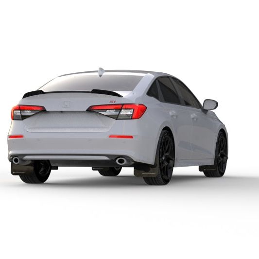 Rally Armor MF90-UR-RD/WH - RALMF90-UR-RD/WH - Rally Armor 22-25 Honda Civic/Civic Si/Sport Red UR Mud Flap w/White Logo - Shipped in Europe - Tuningsupply.com