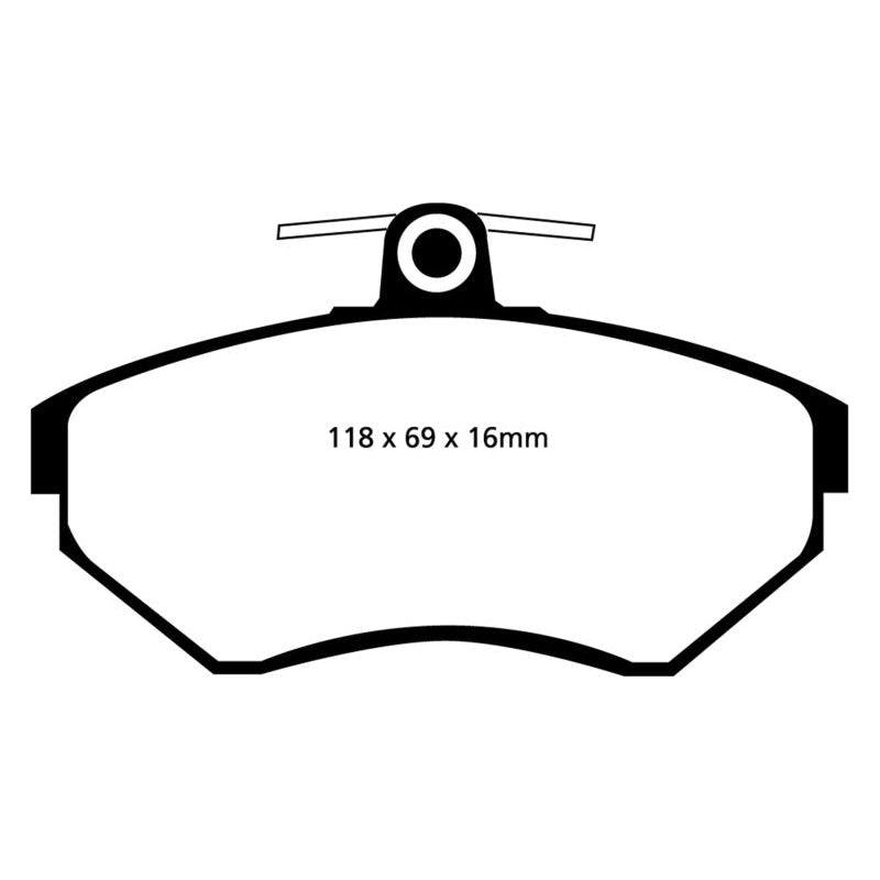 EBC DP41112R - EBCDP41112R - EBC 97-02 Volkswagen Cabriolet 2.0 Yellowstuff Front Brake Pads - Shipped in Europe - Tuningsupply.com
