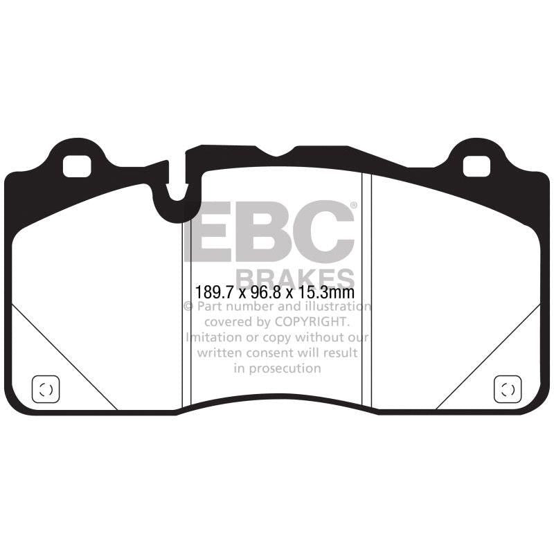 EBC DP43050R - EBCDP43050R - EBC 2016+ Cadillac CTS-V 6.2L Supercharged Yellowstuff Front Brake Pads - Shipped in Europe - Tuningsupply.com