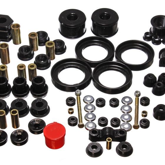 Energy Suspension 16.18110G - ENG16.18110G - Energy Suspension 96-00 Honda Civic/CRX Black Hyper-Flex Master Bushing Set - Shipped in Europe - Tuningsupply.com