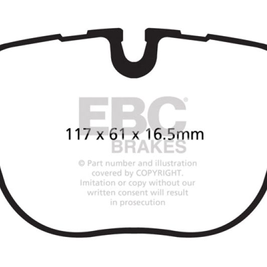 EBC DP62068 - EBCDP62068 - EBC 10-12 Land Rover Range Rover 5.0 Supercharged Greenstuff Rear Brake Pads - Shipped in Europe - Tuningsupply.com