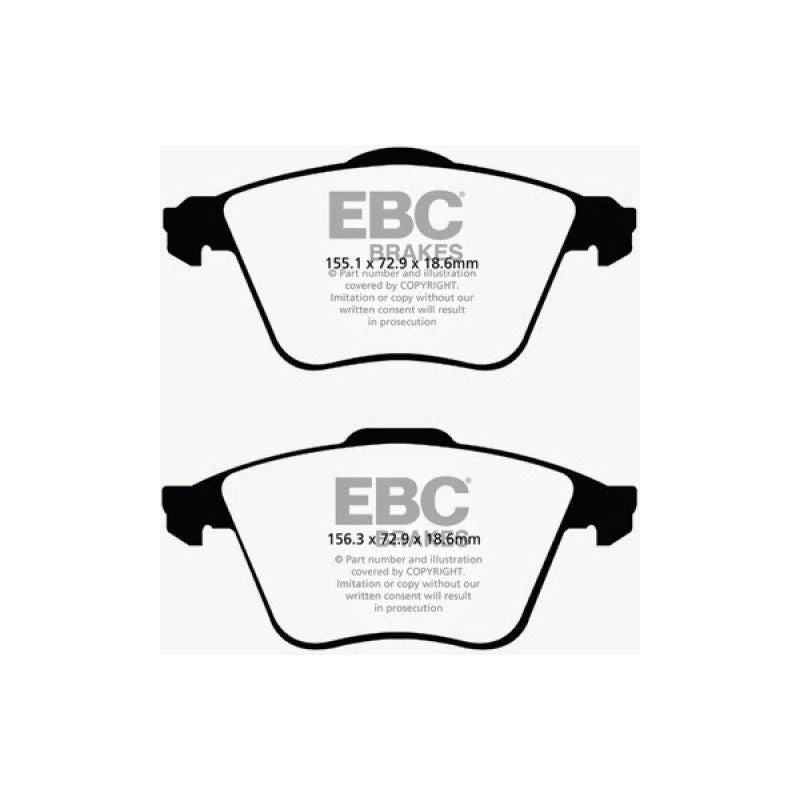 EBC DP41574R - EBCDP41574R - EBC 07-13 Mazda 3 2.3 Turbo Yellowstuff Front Brake Pads - Shipped in Europe - Tuningsupply.com