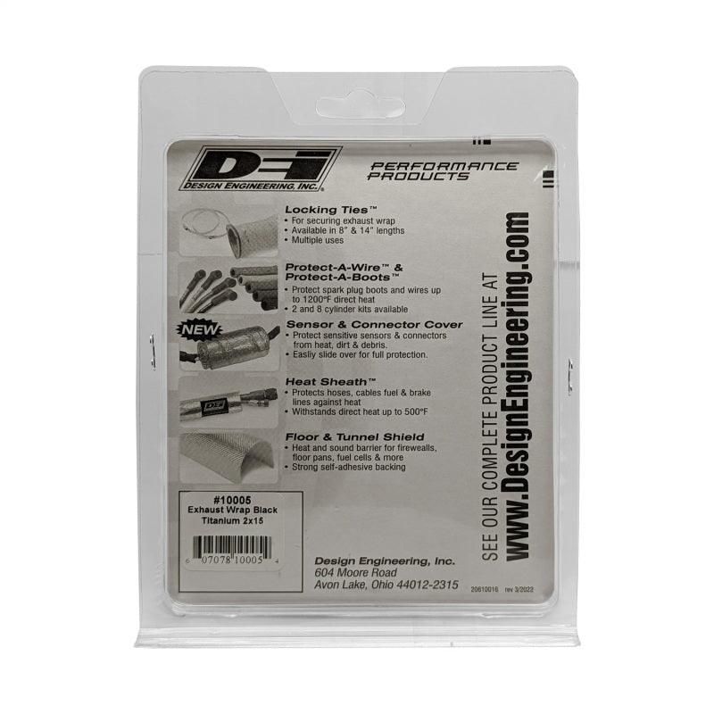 DEI 10005 - DEI10005 - DEI Exhaust Wrap 2in x 15ft - Titanium - Black - Shipped in Europe - Tuningsupply.com