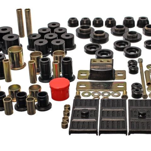 Energy Suspension 3.18119G - ENG3.18119G - Energy Suspension 67-69 Chevrolet Camaro (w/mono leaf springs) Black Hyper-flex Master Bushing Set - Shipped in Europe - Tuningsupply.com