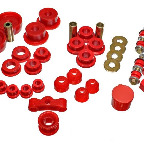 Energy Suspension 16.18101R - ENG16.18101R - Energy Suspension 84-87 Honda Civic/CRX Red Hyper-Flex Master Bushing Set - Shipped in Europe - Tuningsupply.com