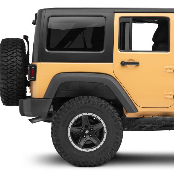 Raxiom J138358 - RAXJ138358 - Raxiom 07-18 Jeep Wrangler JK Axial Series LED Halo Tail Lights- Black Housing (Dark Smoked Lens) - Shipped in Europe - Tuningsupply.com