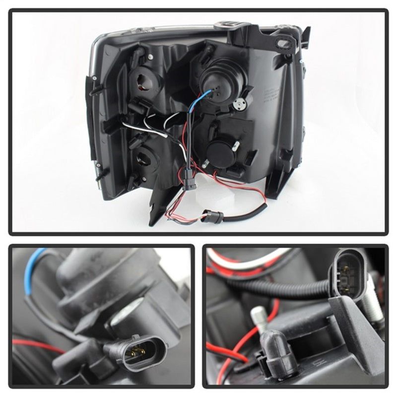 SPYDER 5009494 - SPY5009494 - Spyder Chevy Silverado 1500 07-13 Projector Headlights LED Halo LED Blk PRO-YD-CS07-HL-BK - Shipped in Europe - Tuningsupply.com