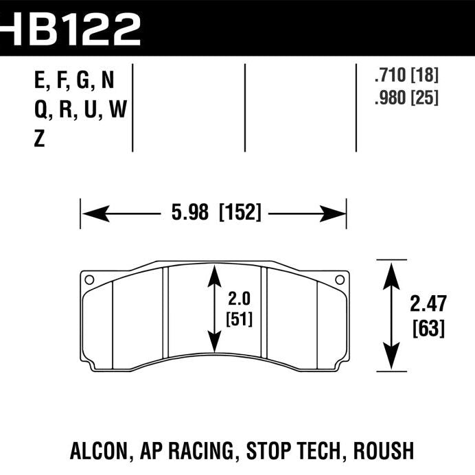 Hawk Performance KHB122B.710 - HAWKHB122B.710 - Hawk 2007 Ford Mustang Saleen S281 Extreme HPS 5.0 Front Brake Pads - Shipped in Europe - Tuningsupply.com