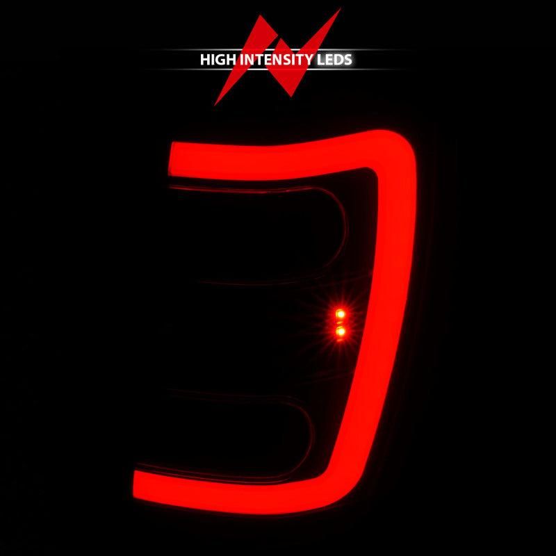 ANZO 311395 - ANZ311395 - ANZO 1999-2004 Jeep Grand Cherokee LED Tail Lights w/ Light Bar Black Housing Smoke Lens - Shipped in Europe - Tuningsupply.com