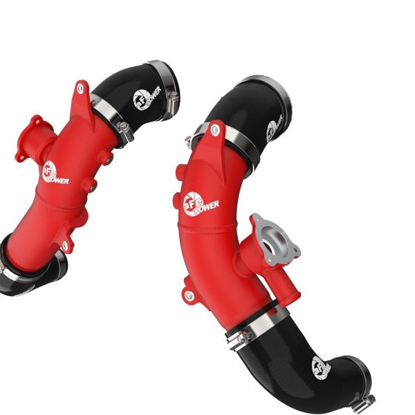 aFe 46-20558-R - AFE46-20558-R - aFe 2022 Toyota Land Cruiser (J300) V6-3.5L (tt) BladeRunner 2.5in Aluminum Hot Charge Pipe - Red - Shipped in Europe - Tuningsupply.com