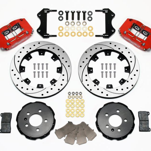 Wilwood 140-8276-DR - WIL140-8276-DR - Wilwood Dynapro Radial Front Kit 12.19in Drilled Red 99-03 Jetta IV & Golf IV - Shipped in Europe - Tuningsupply.com