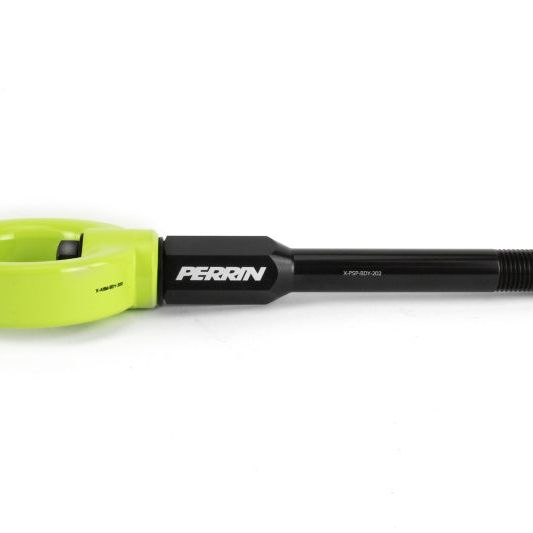 Perrin Performance PSP-BDY-230NY - PERPSP-BDY-230NY - PERRIN 02-07 Subaru WRX/STI Tow Hook Kit (Front) - Neon Yellow - Shipped in Europe - Tuningsupply.com