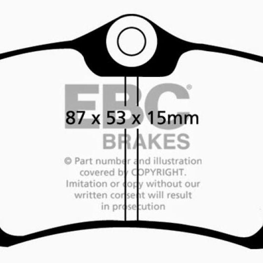 EBC DP3680C - EBCDP3680C - EBC 10-13 Audi A3 2.0 TD Redstuff Rear Brake Pads - Shipped in Europe - Tuningsupply.com