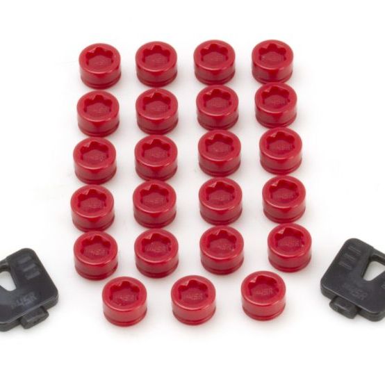 Wheel Mate 33100R - WHM33100R - Wheel Mate SR45R Caps Set of 20 - Red - Shipped in Europe - Tuningsupply.com
