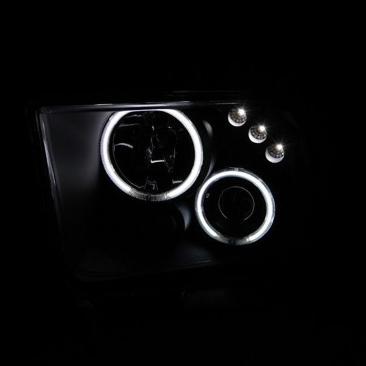 ANZO 121166 - ANZ121166 - ANZO 2005-2009 Ford Mustang Projector Headlights w/ Halo Black - Shipped in Europe - Tuningsupply.com