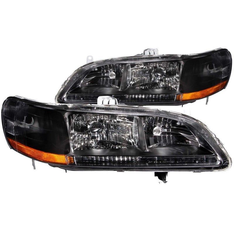ANZO 121052 - ANZ121052 - ANZO 1998-2002 Honda Accord Crystal Headlights Black - Shipped in Europe - Tuningsupply.com