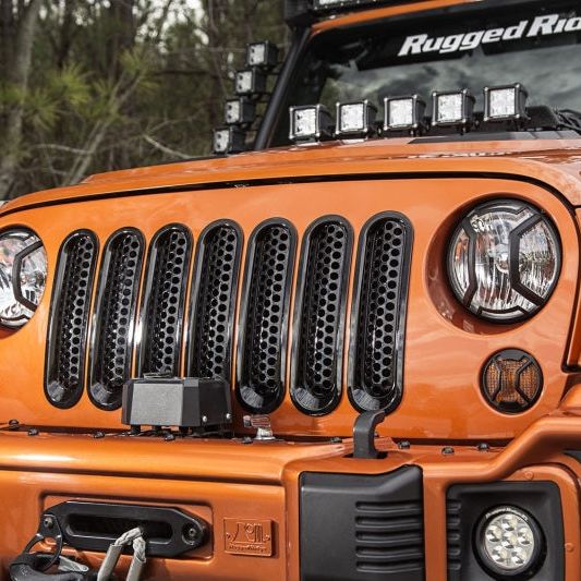 Rugged Ridge 11306.31 - RUG11306.31 - Rugged Ridge Grille Inserts Perforated 07-18 Jeep Wrangler - Shipped in Europe - Tuningsupply.com