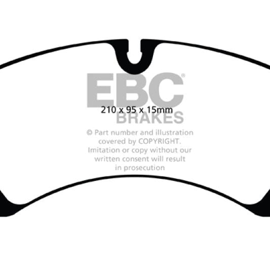 EBC DP41835R - EBCDP41835R - EBC 10+ Porsche Cayenne 3.0 Supercharged Hybrid Yellowstuff Front Brake Pads - Shipped in Europe - Tuningsupply.com
