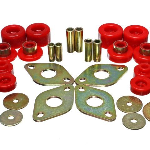 Energy Suspension 8.4107R - ENG8.4107R - Energy Suspension 01-04 Toyota Pickup 2WD/4WD (Exc T-100/Tundra) Red Body Cab Mount Set - Shipped in Europe - Tuningsupply.com