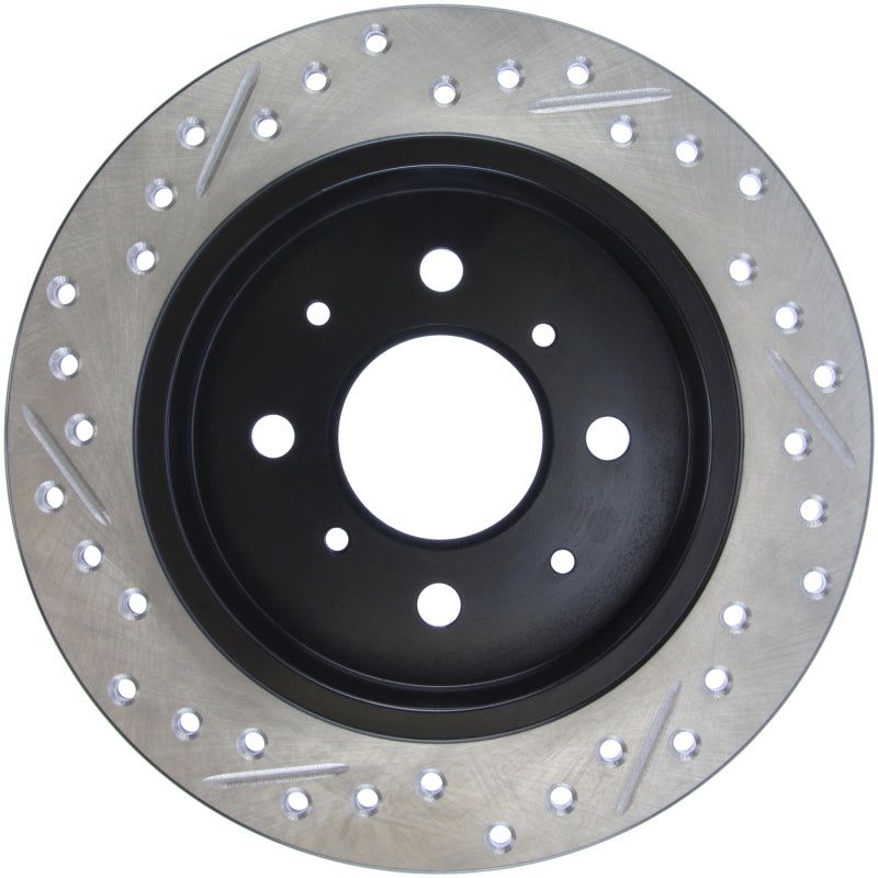 Stoptech 127.40017L - STO127.40017L - StopTech 90-96 Acura Integra / 97-01 Integra (Exc. Type R) Slotted & Drilled Left Rear Rotor - Shipped in Europe - Tuningsupply.com