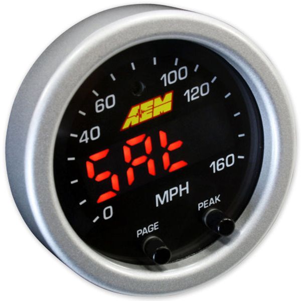 AEM 30-0313 - AEM30-0313 - AEM X-Series 0-160 MPH Black Bezel w/ Black Face GPS Speedometer Gauge - Shipped in Europe - Tuningsupply.com