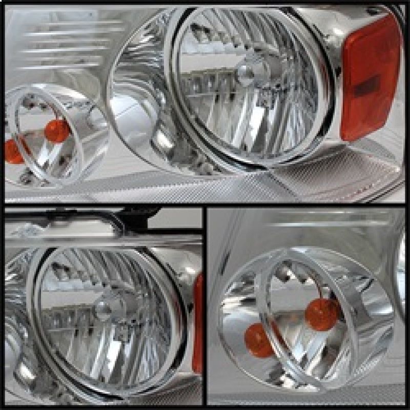 SPYDER 5069825 - SPY5069825 - xTune Ford F150 04-08 Amber Crystal Headlights Chrome HD-JH-FF15004-AM-C - Shipped in Europe - Tuningsupply.com