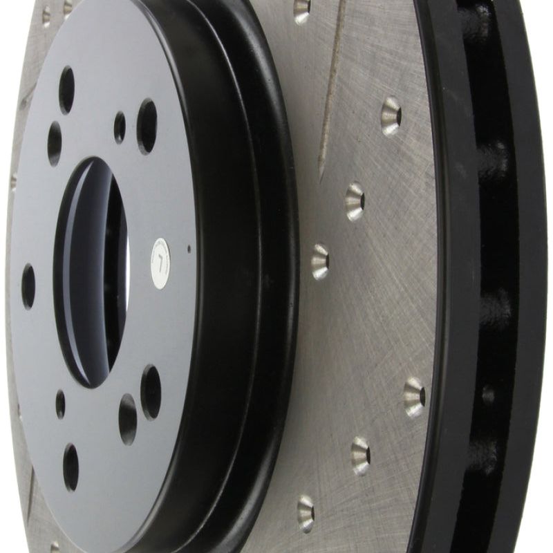 Stoptech 127.40062L - STO127.40062L - StopTech 04-08 Acura TL (Brembo Caliber) SportStop Slotted & Drilled Left Front Rotor - Shipped in Europe - Tuningsupply.com