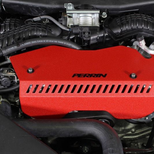 Perrin Performance PSP-ENG-153RD - PERPSP-ENG-153RD - PERRIN 22-25 Subaru WRX Pulley Cover - Red (TALL - For Use w/o PERRIN AOS) - Shipped in Europe - Tuningsupply.com