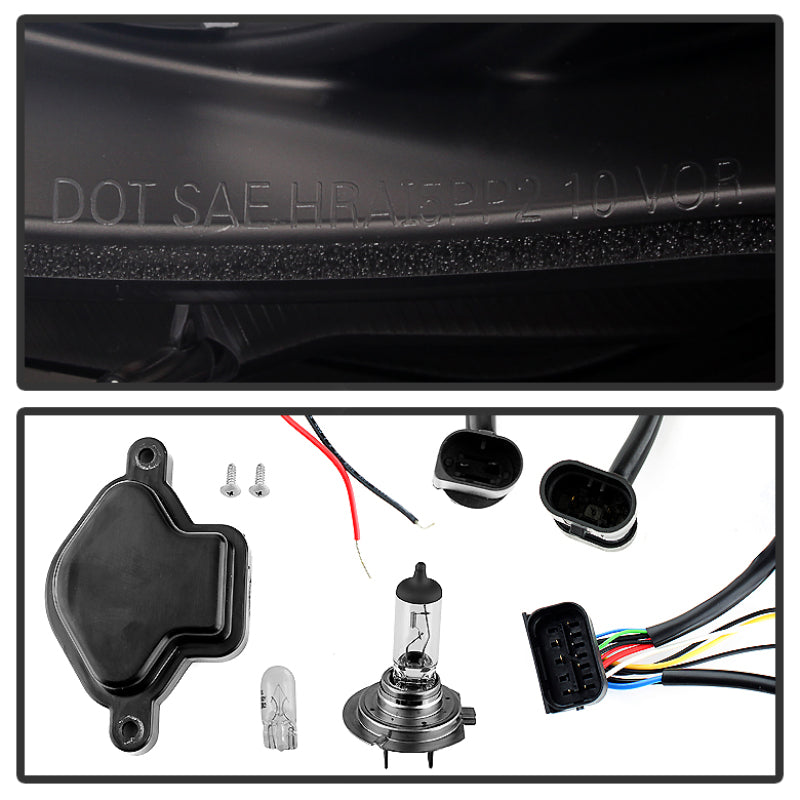 SPYDER 5042415 - SPY5042415 - Spyder BMW E46 3-Series 02-05 4DR Projector Headlights 1PC LED Halo Blk PRO-YD-BMWE4602-4D-AM-BK - Shipped in Europe - Tuningsupply.com