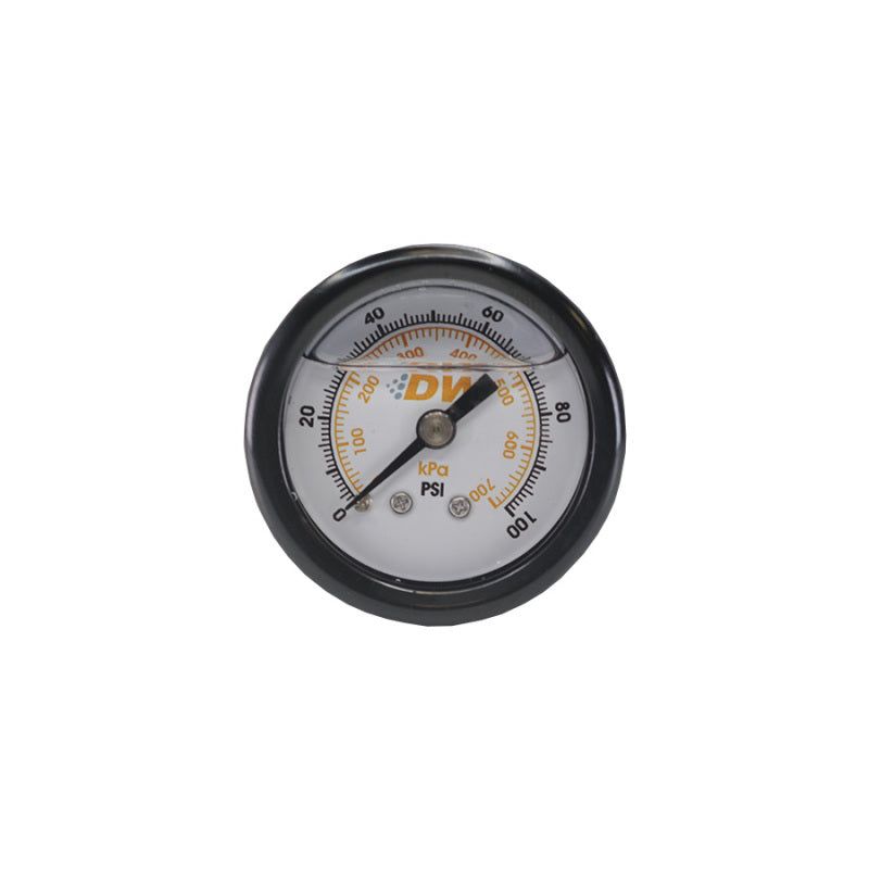 DeatschWerks 6-01-GL - DWK6-01-GL - DeatschWerks 0-100 PSI 1/8in NPT Mechanical Fuel Pressure Gauge 1.5in Diameter Black Housing - Shipped in Europe - Tuningsupply.com