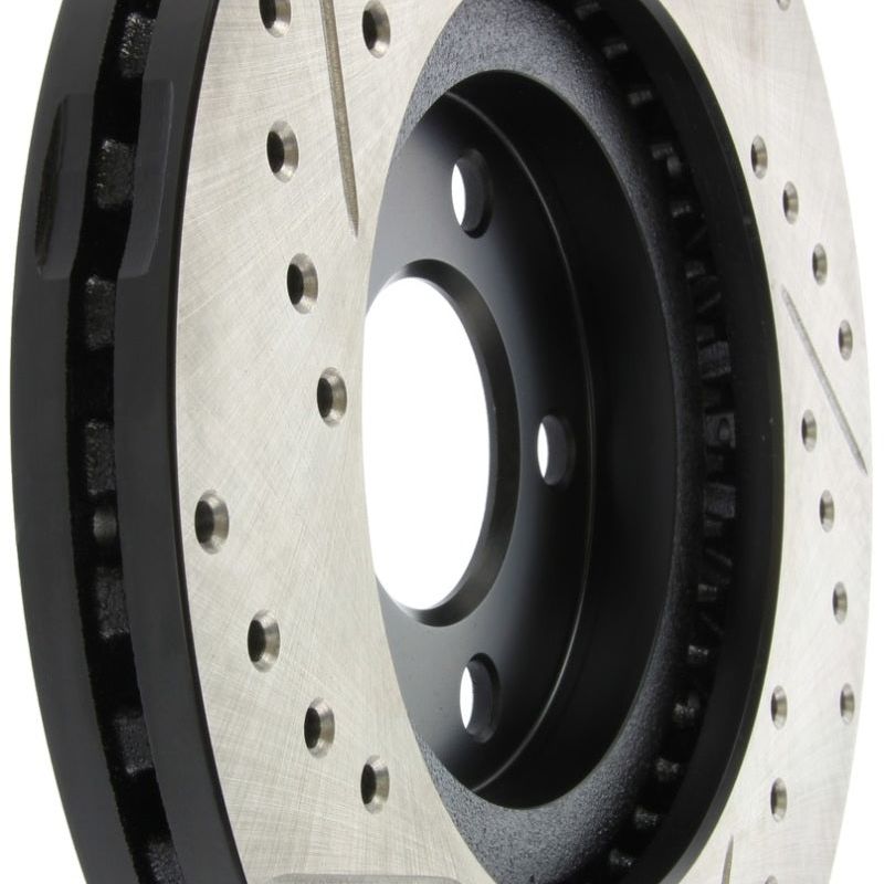 Stoptech 127.63053L - STO127.63053L - StopTech 03-09 Chrysler PT Cruiser Tur / 03-05 Dodge Neon SRT-4 Front Left Slotted & Drilled Rotor - Shipped in Europe - Tuningsupply.com
