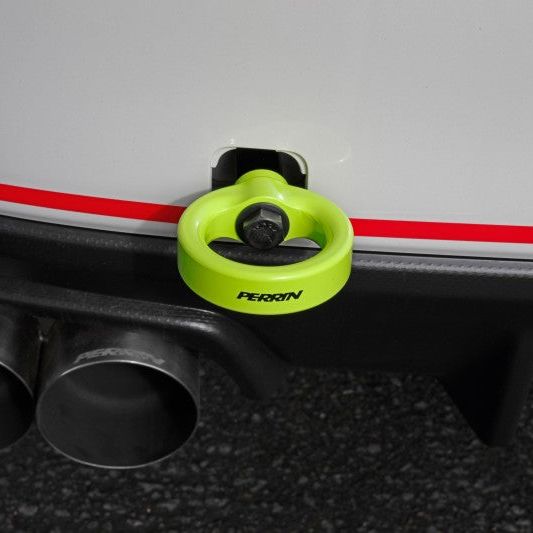 Perrin Performance PSP-BDY-252NY - PERPSP-BDY-252NY - PERRIN 15-21 Subaru WRX/STI Tow Hook Kit (Rear) - Neon Yellow - Shipped in Europe - Tuningsupply.com