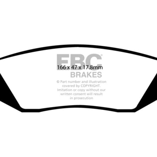 EBC DP41639R - EBCDP41639R - EBC 2019+ Ram 1500 Classic 3.6L/5.7L Yellowstuff Rear Brake Pads - Shipped in Europe - Tuningsupply.com