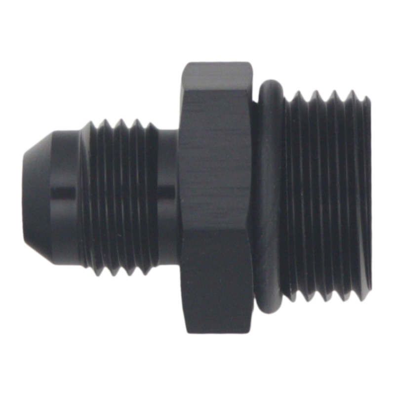 DeatschWerks 6-02-0401-B - DWK6-02-0401-B - DeatschWerks 8AN ORB Male to 6AN Male Flare Adapter (Incl O-Ring) - Anodized Matte Black - Shipped in Europe - Tuningsupply.com
